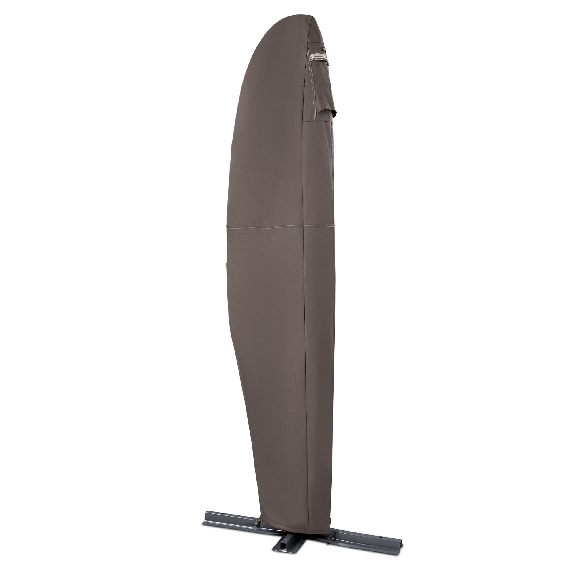 Classic Accessories Ravenna Water-Resistant Offset Patio Umbrella Canopy and Frame Cover — 13ft., Dark Taupe, Model# 56-492-015101-EC